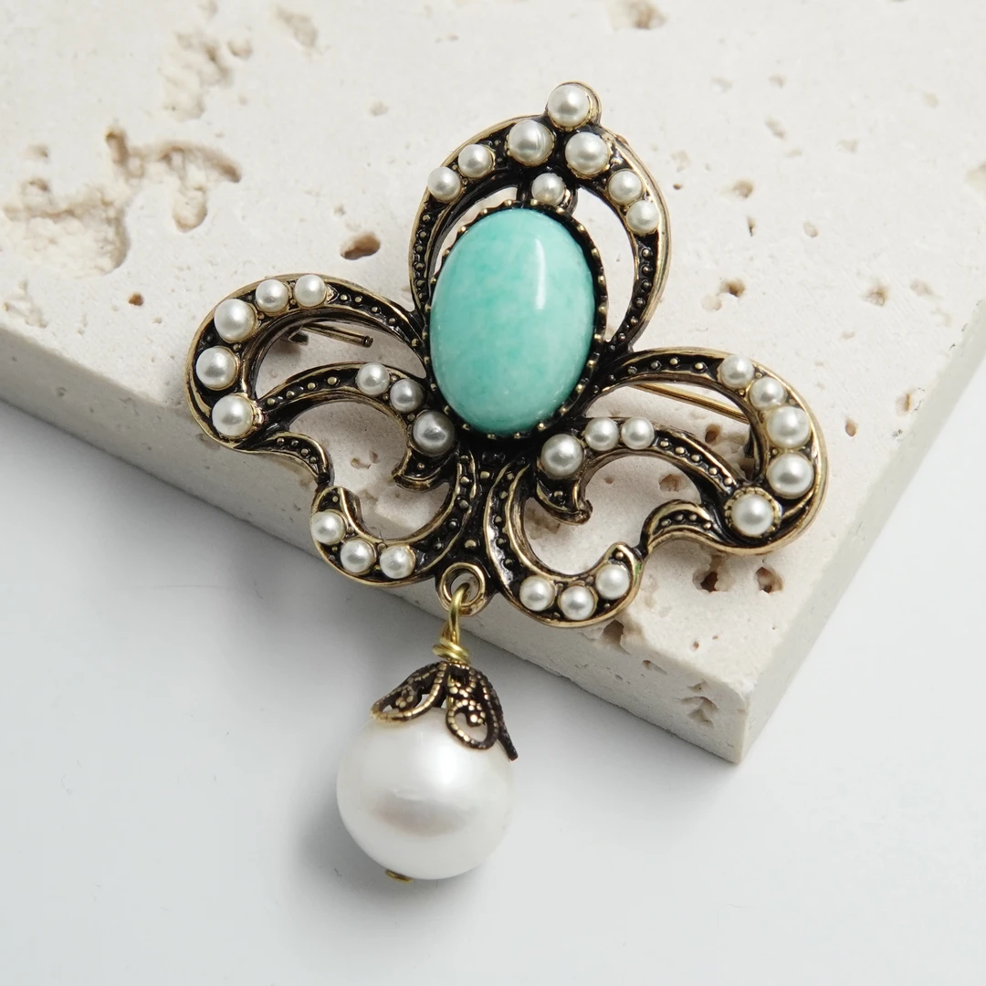 铜合金胸针 铜合金胸针  佛罗伦萨anna奶奶纯手作胸针N109