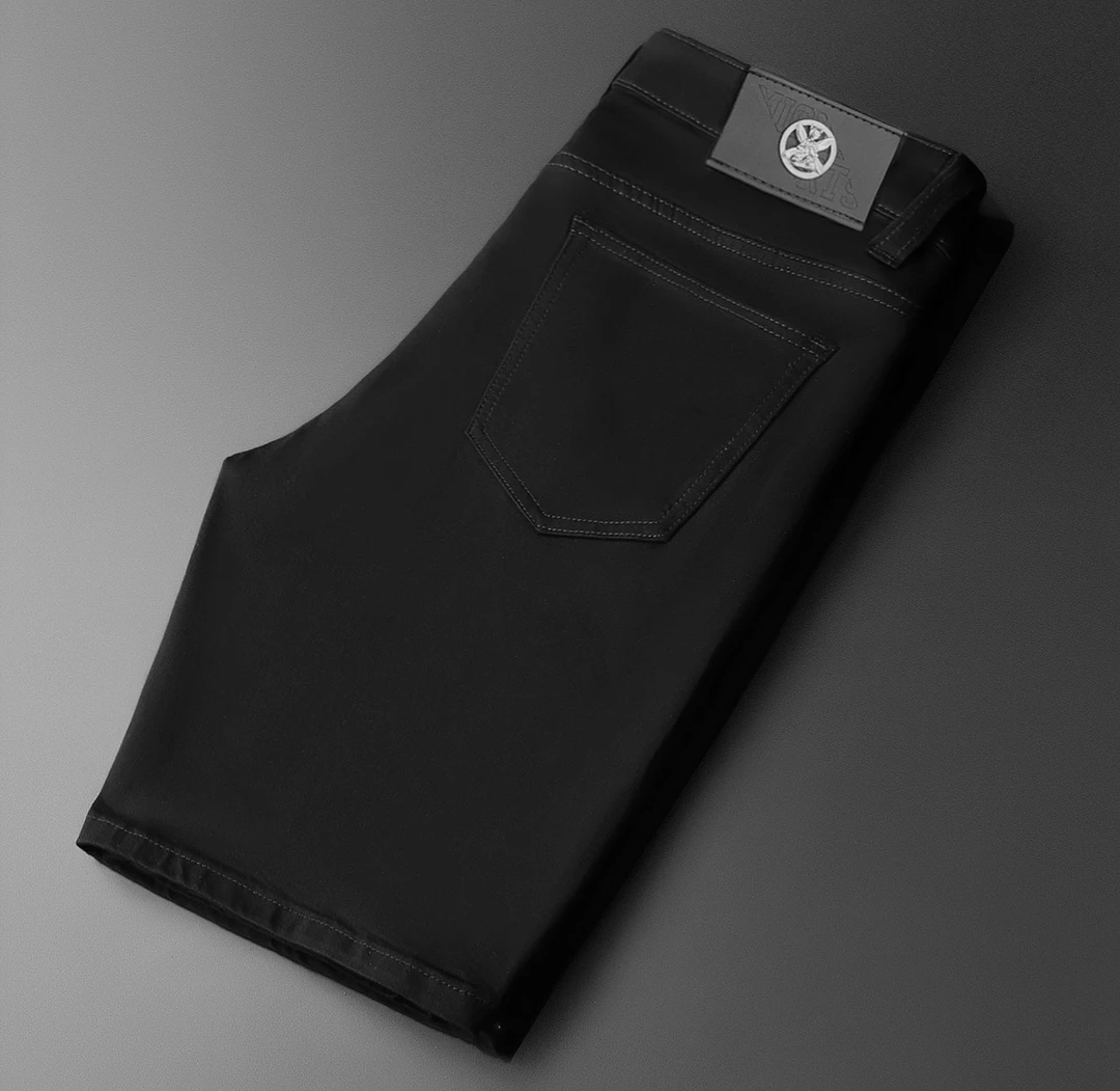 男士夏季新款薄款水洗牛仔短裤直筒潮流修身弹力短裤薄款百搭281