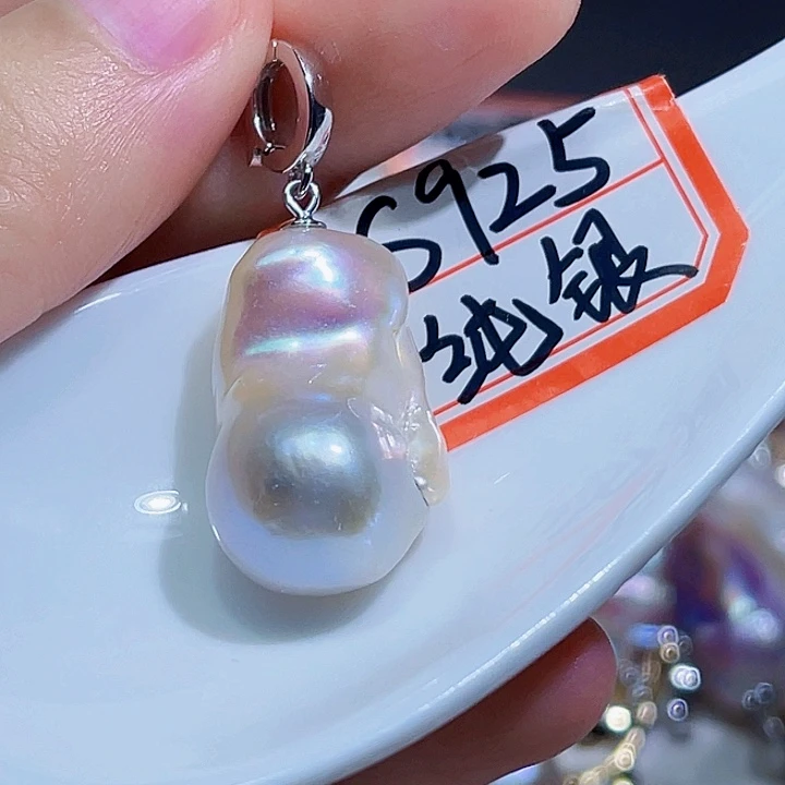 淡水珍珠银S925镶嵌颈饰