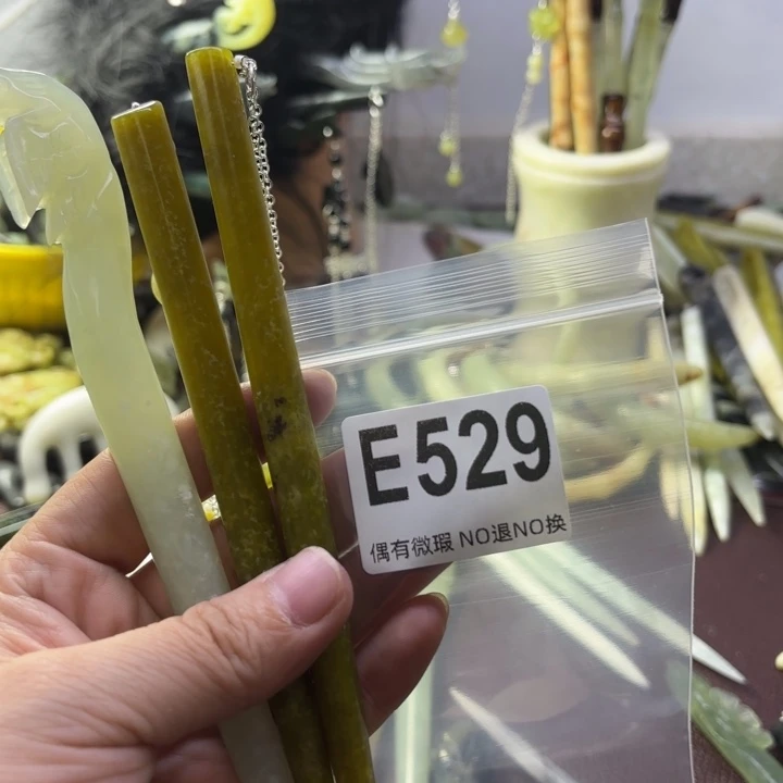 蛇纹石玉发饰合金锦***?