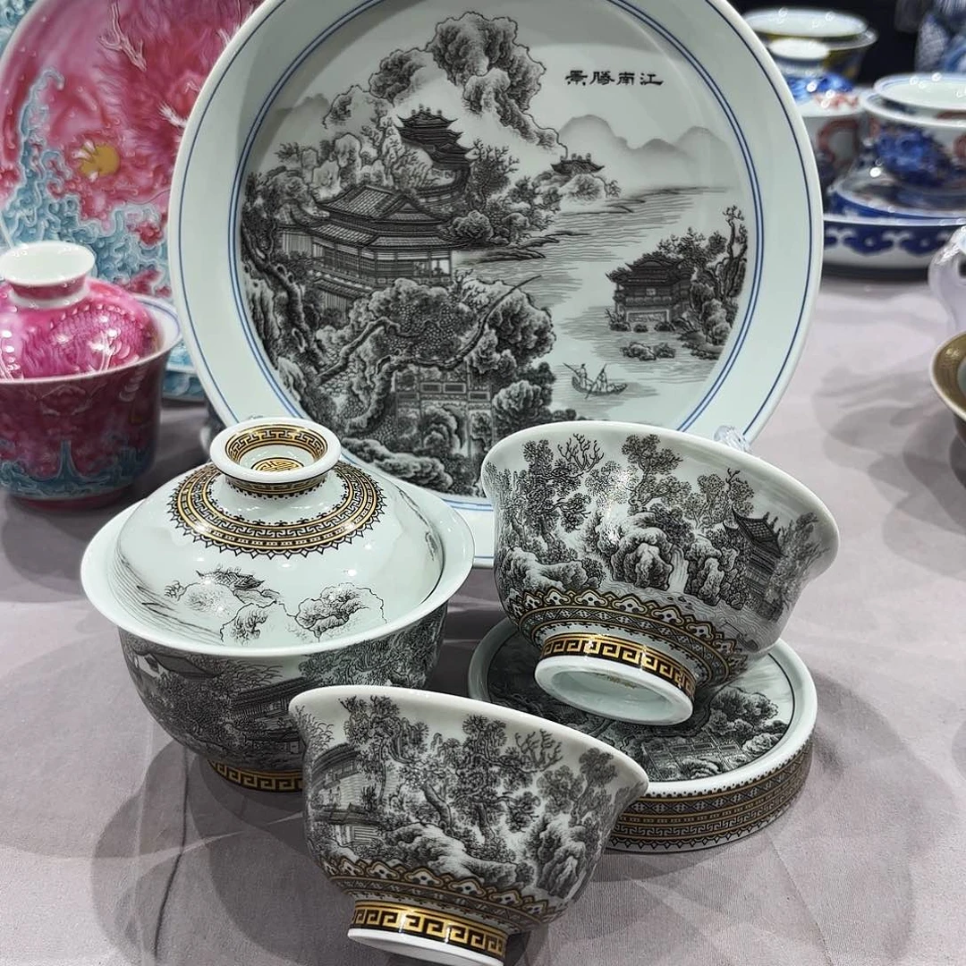 瓷片景德镇瓷器艺术半手