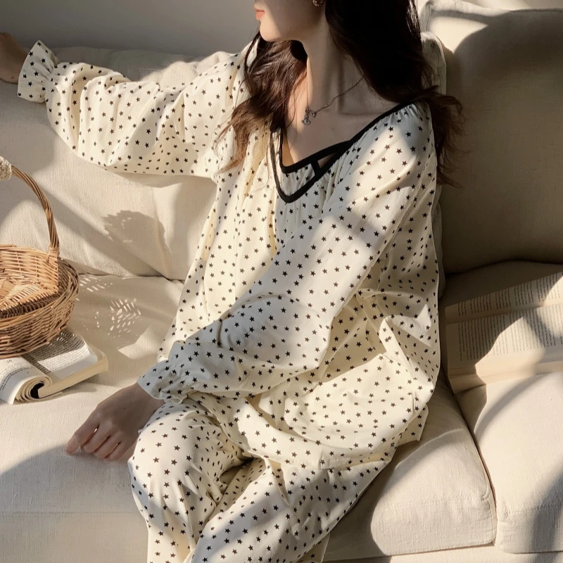 【云感棉】月子服产后哺乳睡衣孕妇喂奶住院服家居服套装产妇