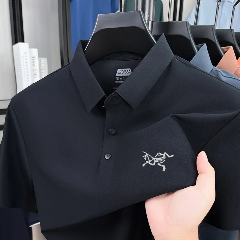 【奥莱折扣】鸟家夏季薄款透气纯棉刺绣Polo衫商务休闲翻领T恤衫