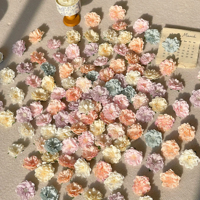 仿真小花朵混搭diy手工轮胎茶几材料包古风花头手作簪花头饰装饰