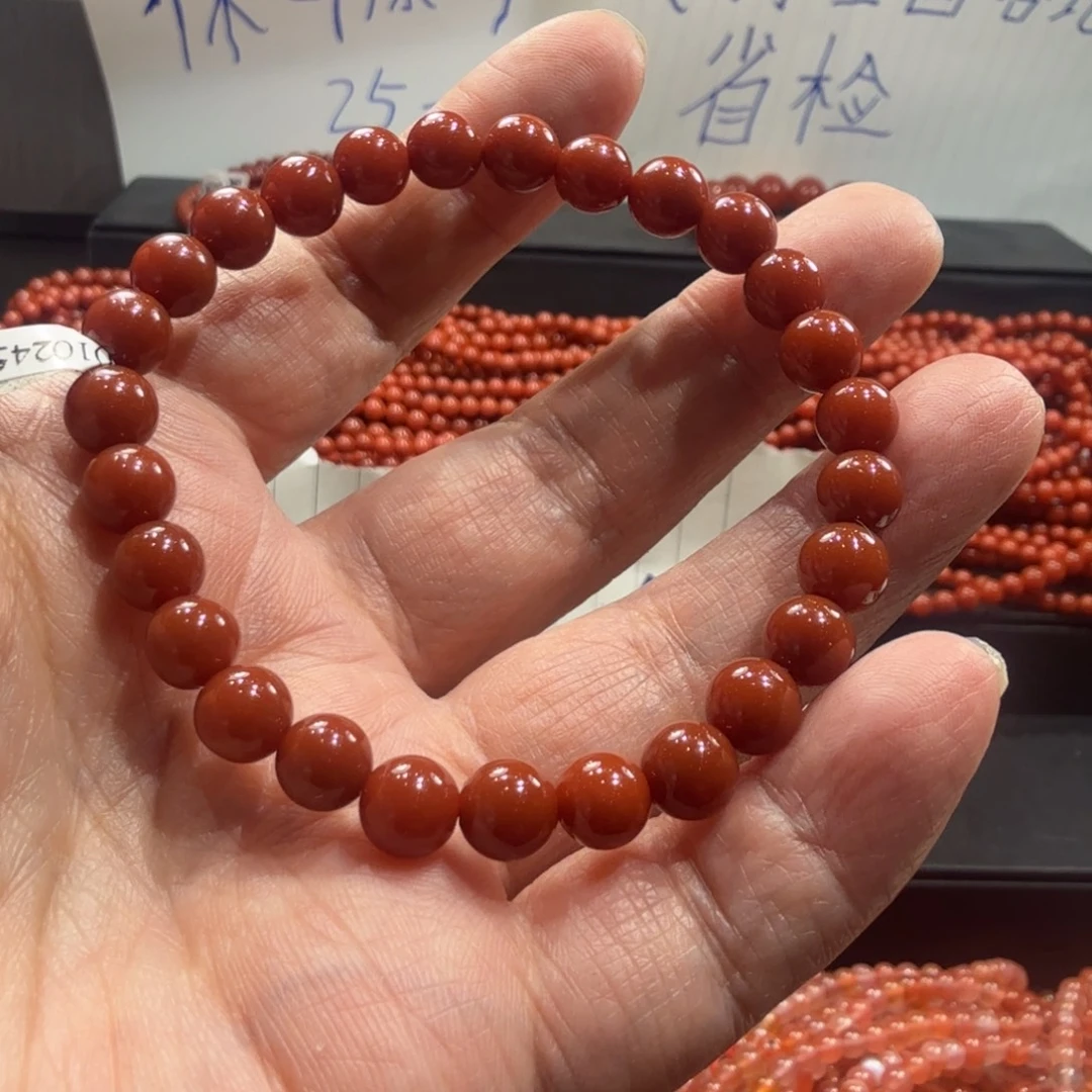 靓***靓南红玛瑙未镶嵌手串