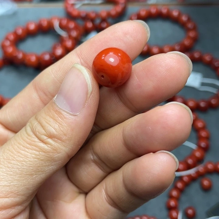 南红玛瑙单珠13多样性发1未镶嵌