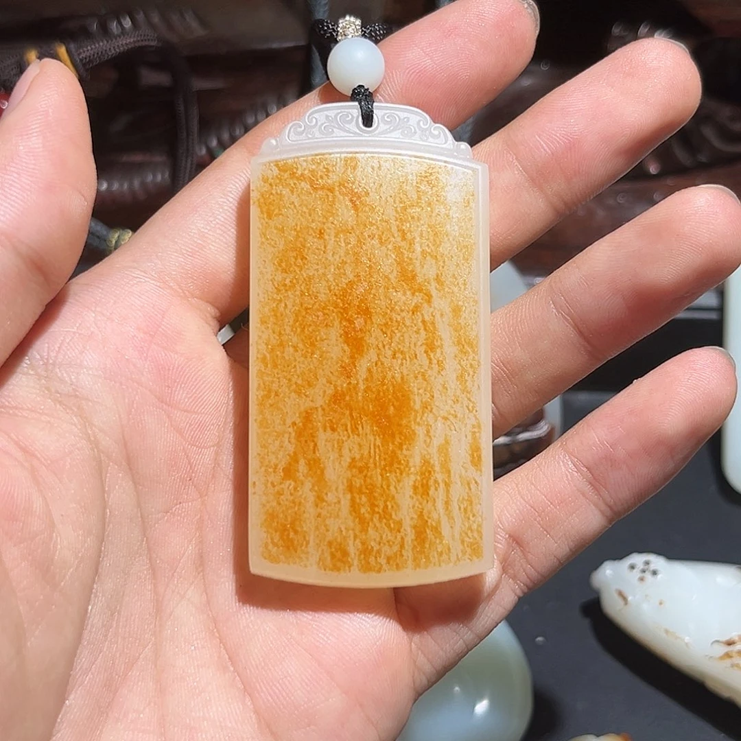 和田玉未镶嵌颈饰小*