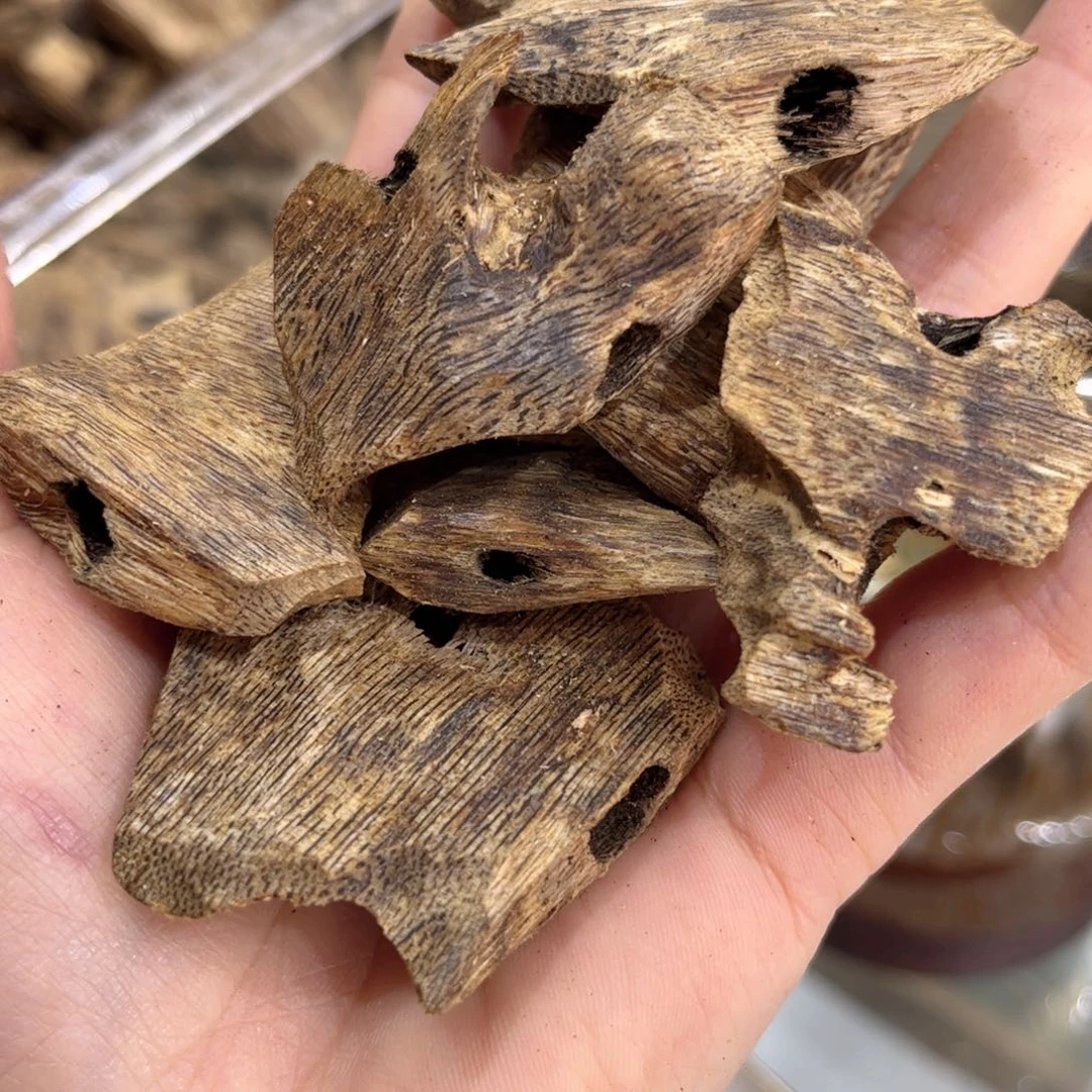 香榧木海南木料种植绿棋块料30克