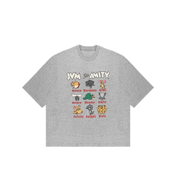 25369卡通印花短袖T恤女宽松百搭舒适亲肤上衣