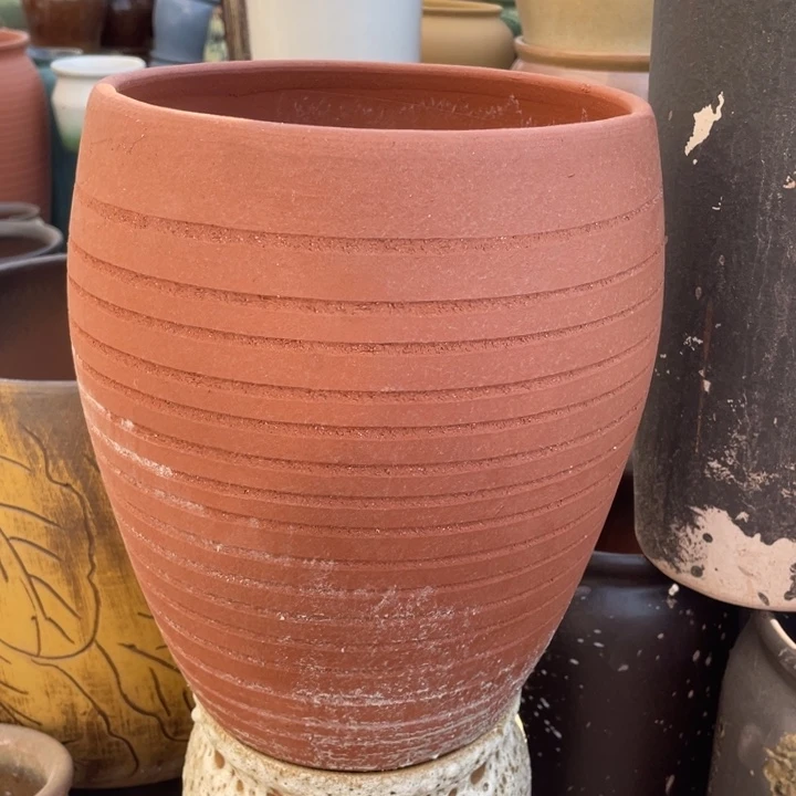 紫砂花盆高27口20紫砂正品