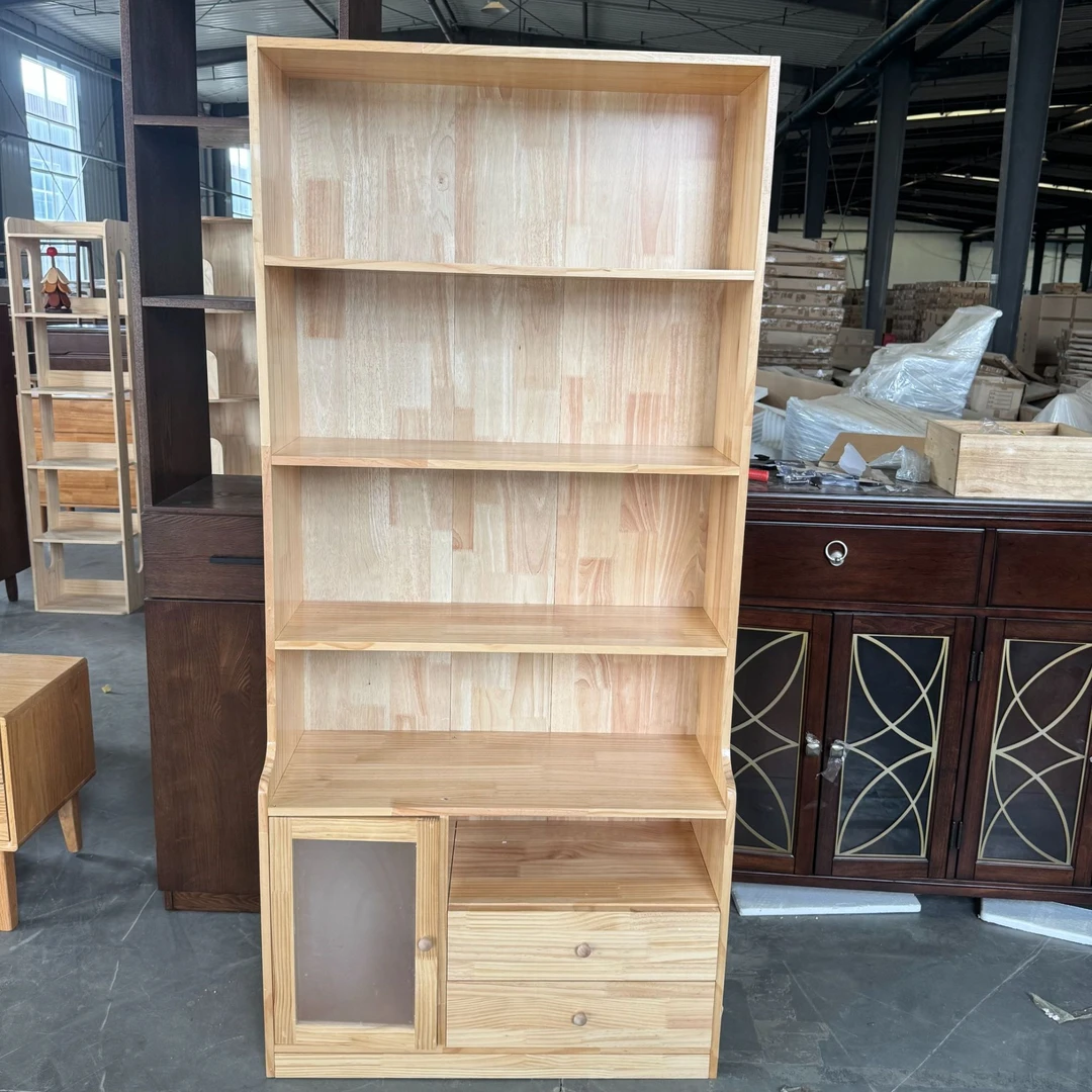 直播间专属全实木书架落地靠墙实木书柜靠墙