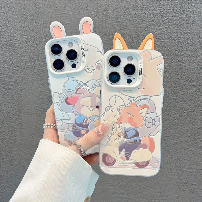 撞色元气骑车朱迪适用苹果16e手机壳iphone15华为oppo小米34vivo2