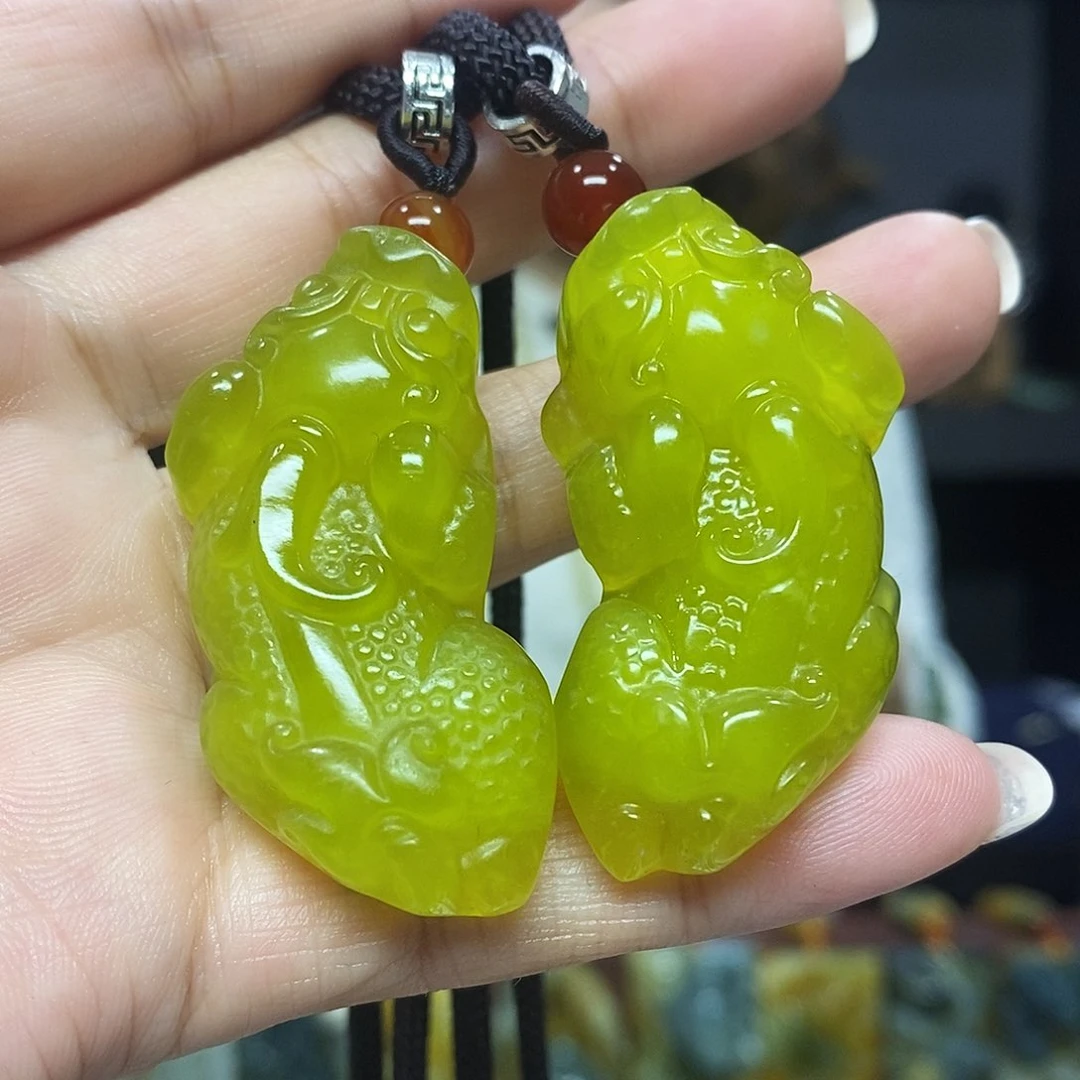 未镶嵌岫玉挂件吊坠项链