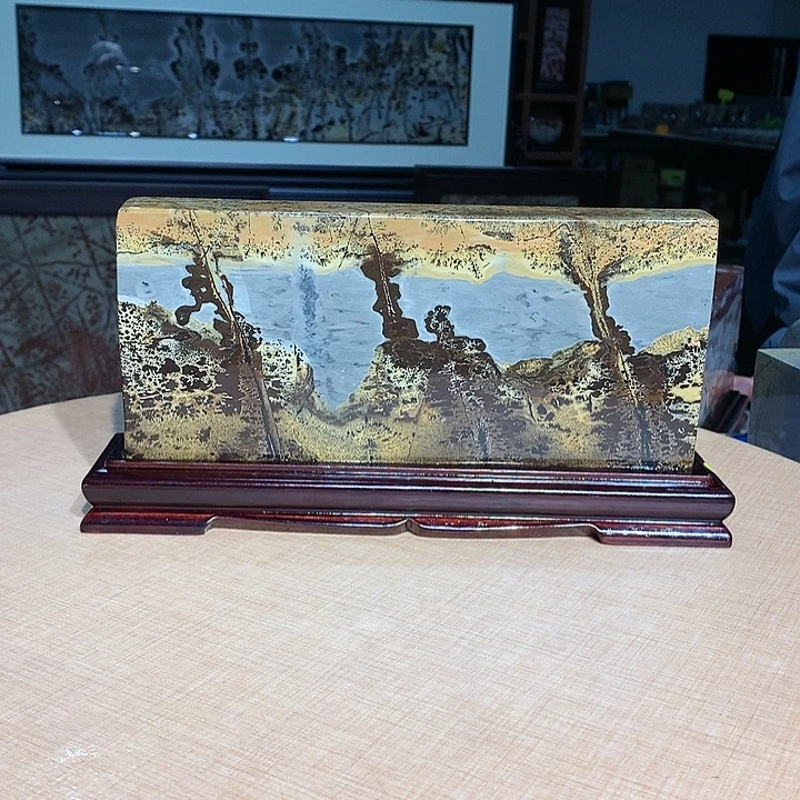 广西国画石摆件，观赏收藏