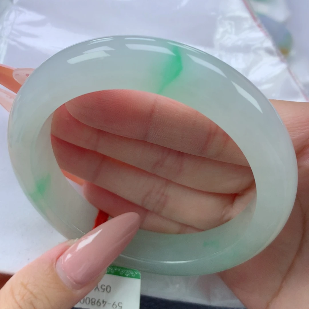 翡翠手镯未镶嵌缅甸天然翡翠A货59