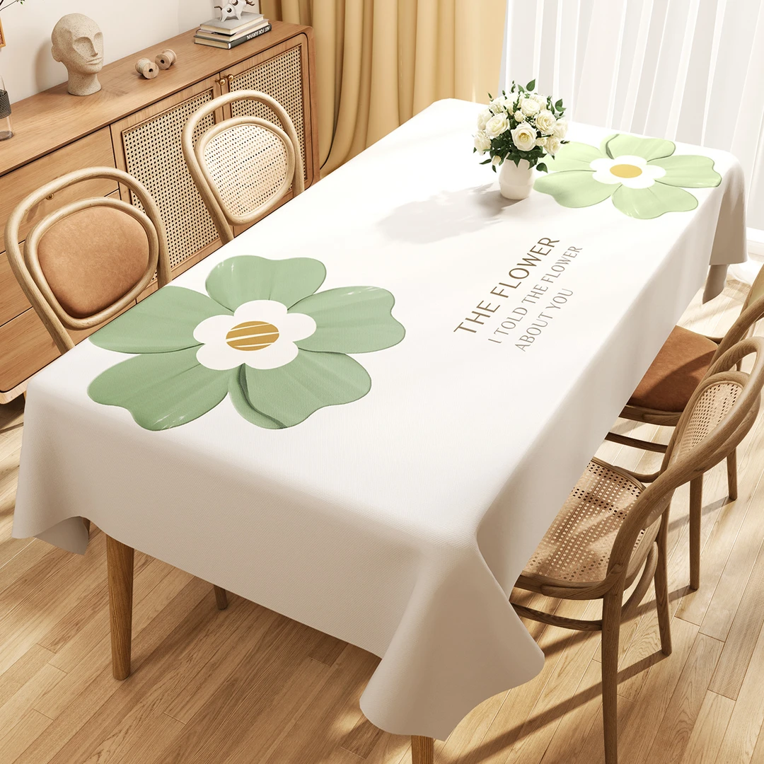 2025新款餐桌布防油防水防烫免洗pvc长方形桌布轻奢高级感茶几台