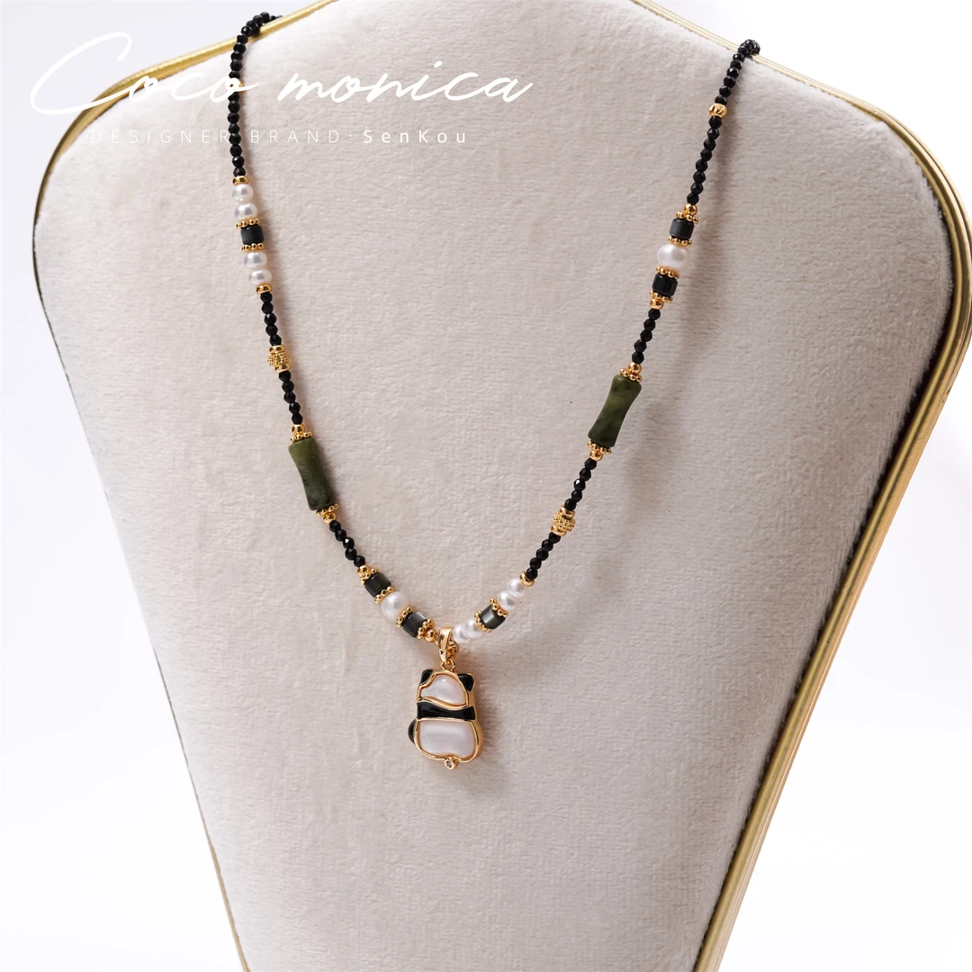 【小霞珠宝】熊猫项链轻奢女款百搭气质时尚经典 AE580