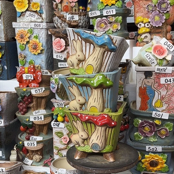 粗陶材质多肉花盆