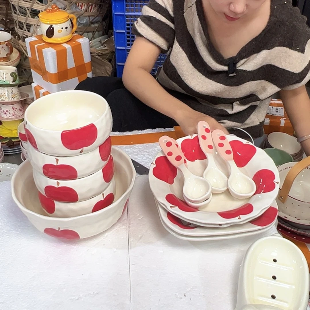 潮州陶瓷工厂微瑕13件套