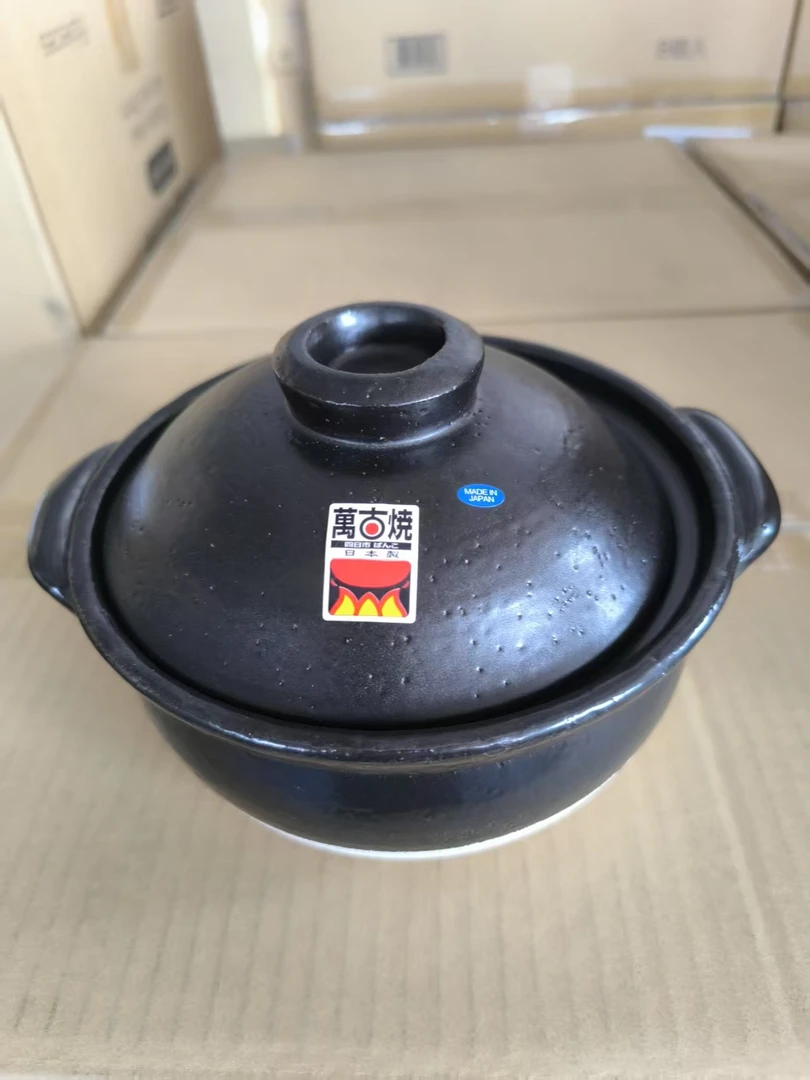 日本进口万古烧千陶圆润米饭锅单盖2合饮砂锅米饭锅