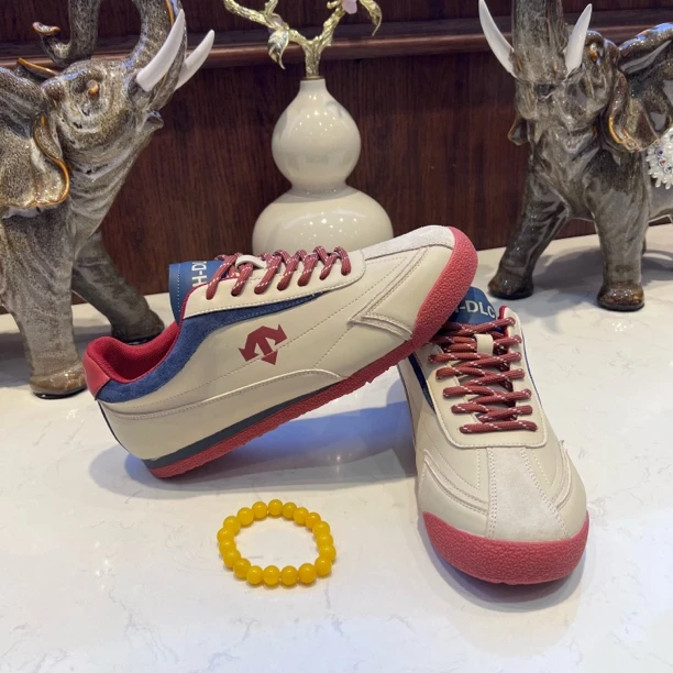 2025秋季新款平跟系带拼色时尚运动休闲男鞋舒适百搭男潮鞋软底鞋