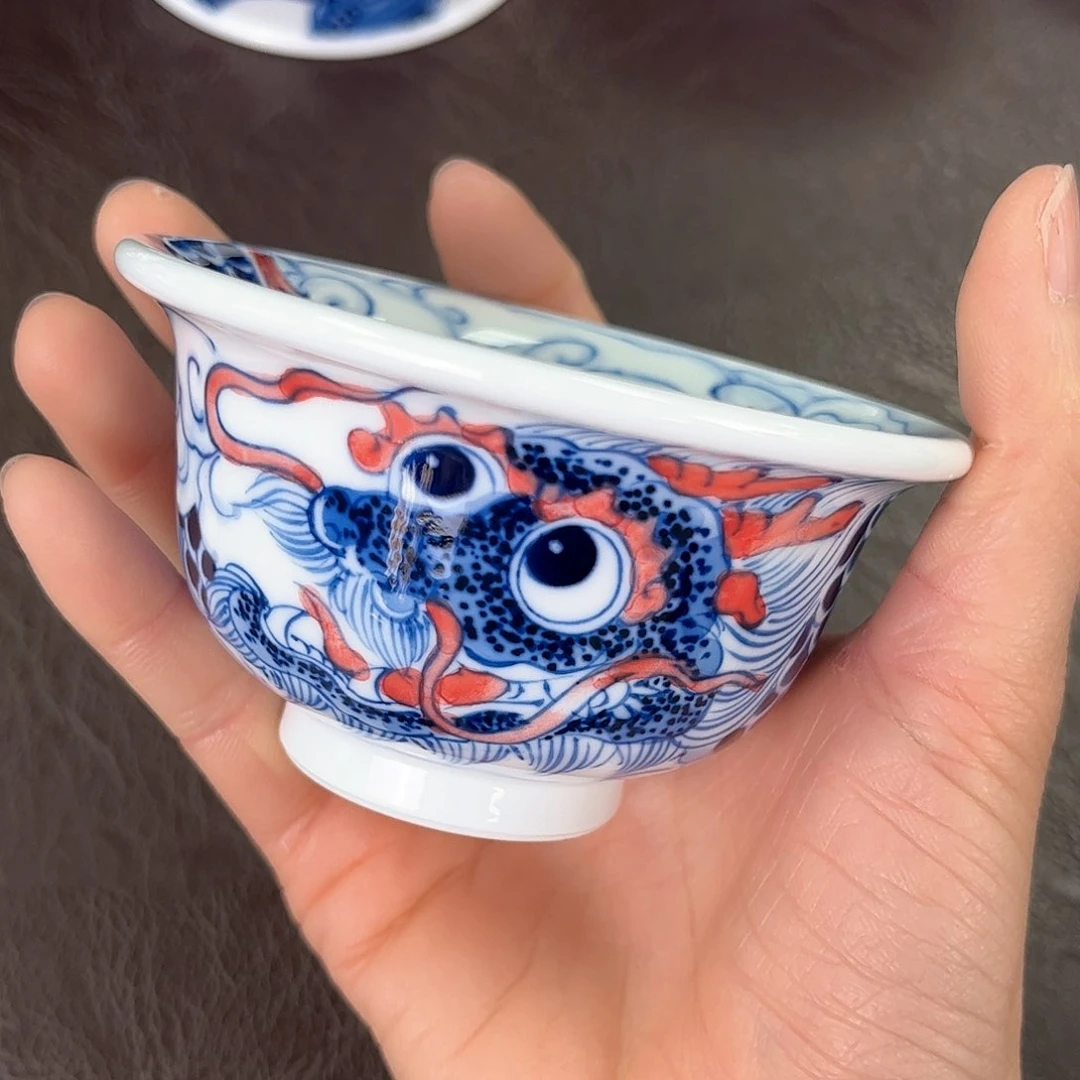 杯手绘高温瓷器瑕疵