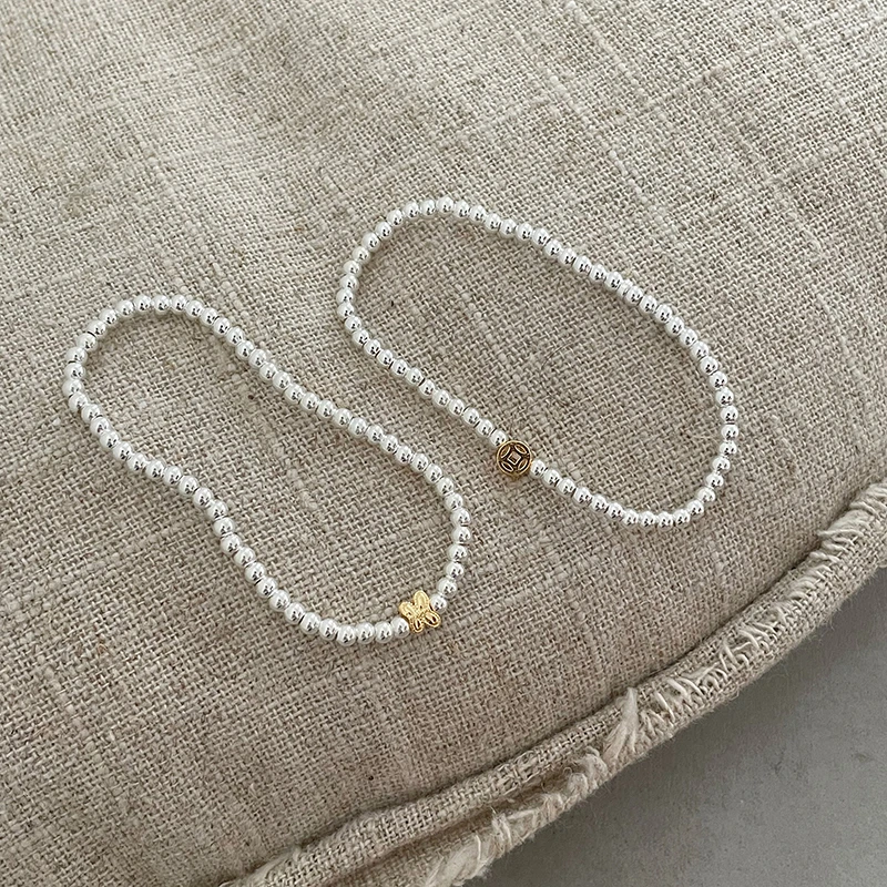 足银手链 3010-3mm圆珠手链百搭手串520礼物