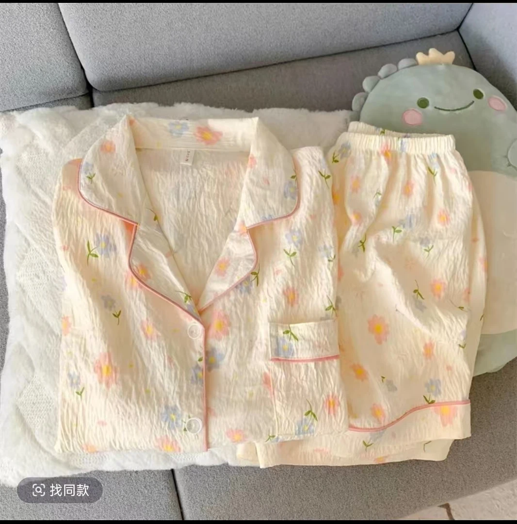 【小碎花】夏季睡衣新款短袖来袭，品牌尾货睡衣~