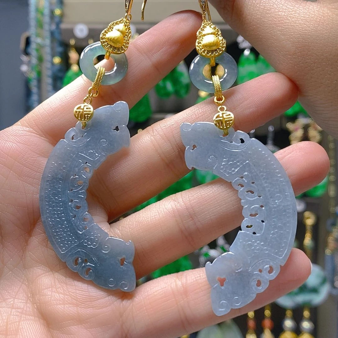 未镶嵌翡翠耳饰翡翠