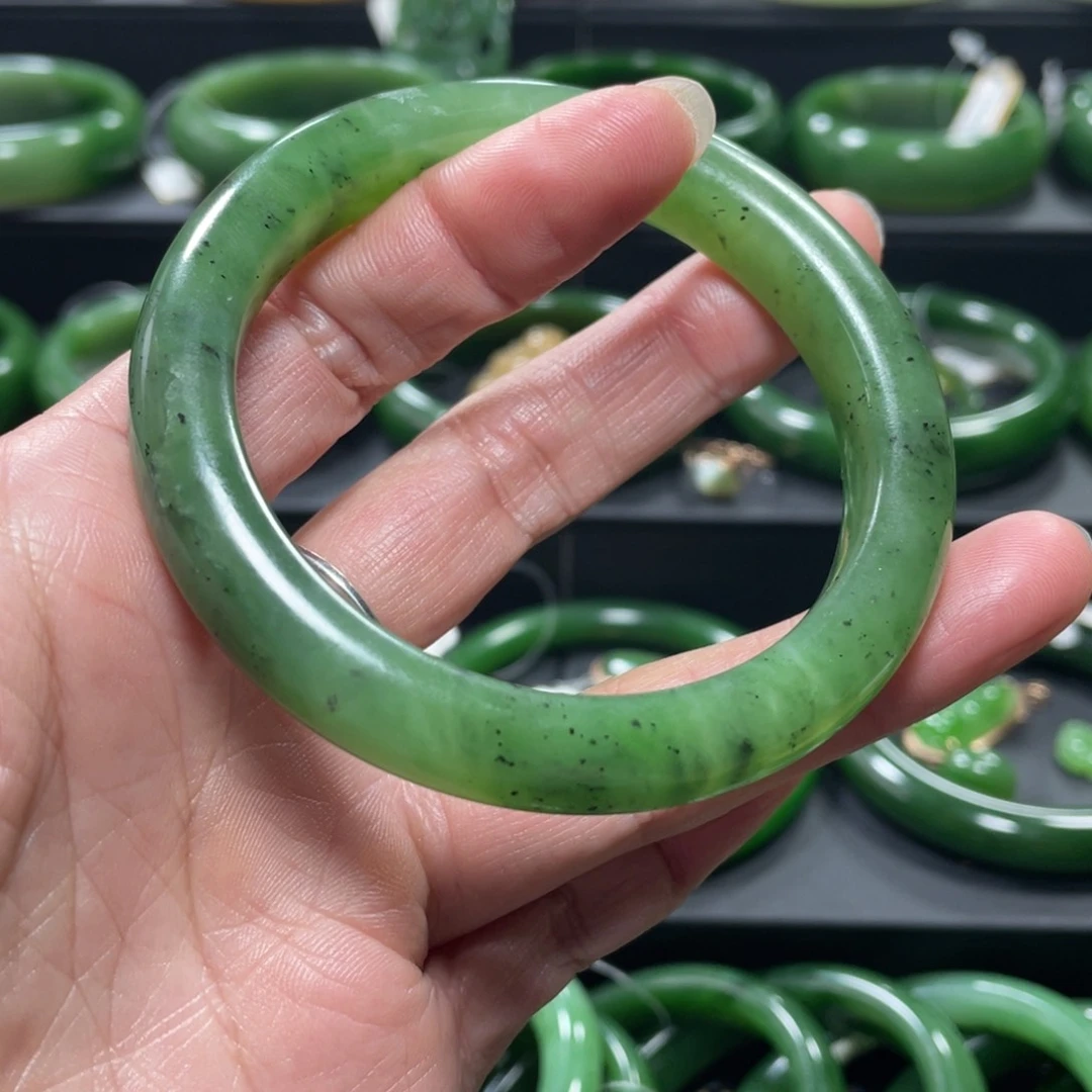 和田玉（碧玉）手镯未镶嵌英****娲