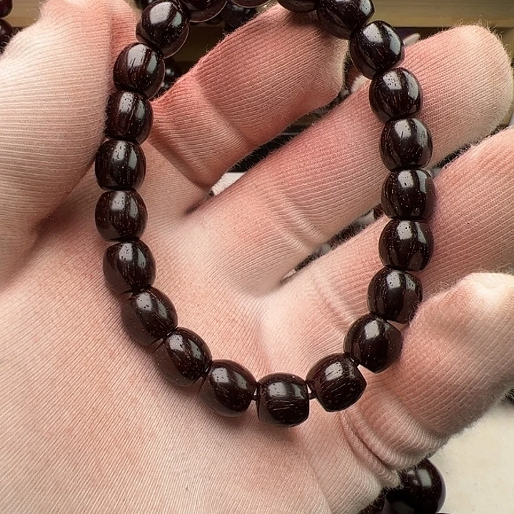 小****小叶紫檀手串/手链8X9直切金星