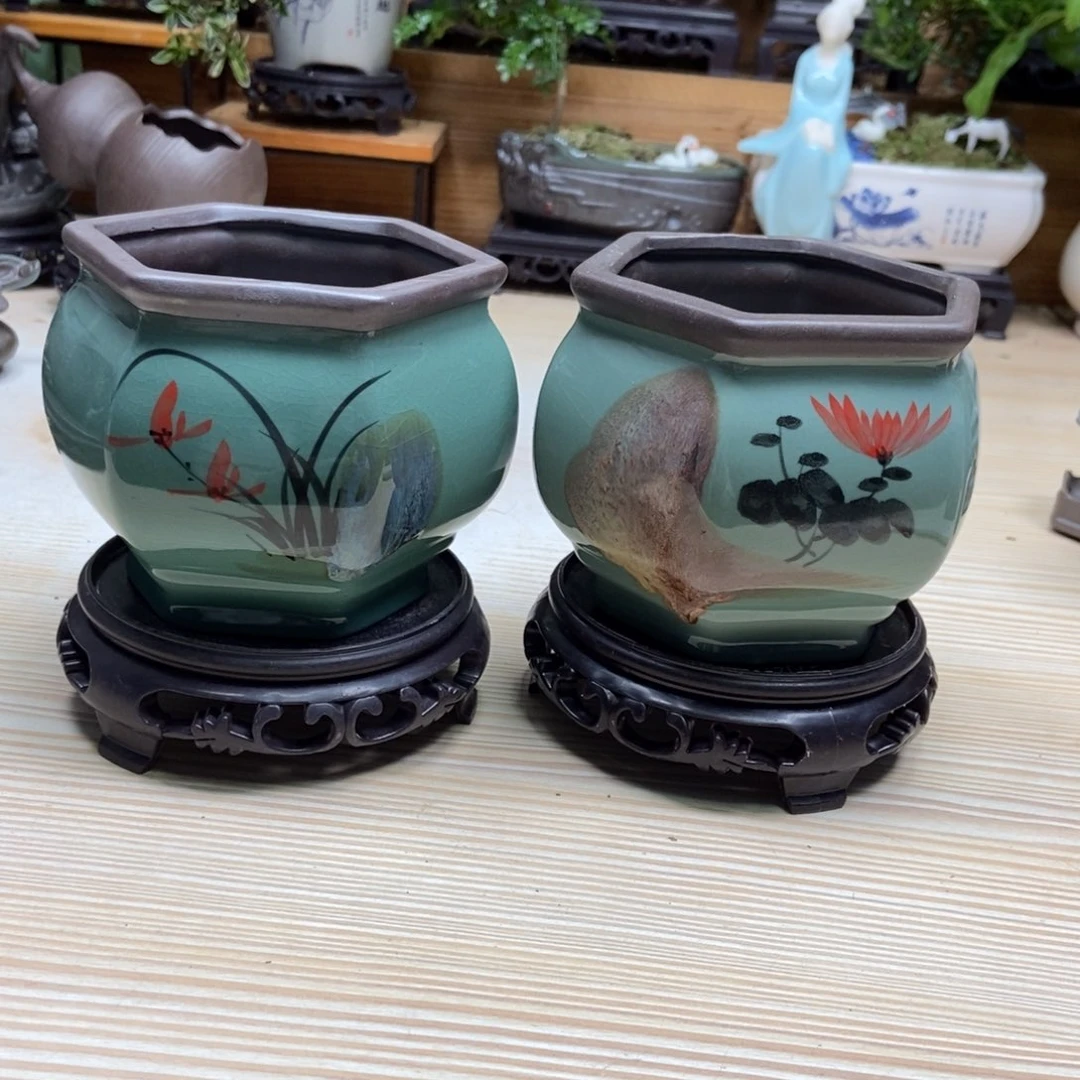 瓷片陶瓷花盆陶瓷艺术