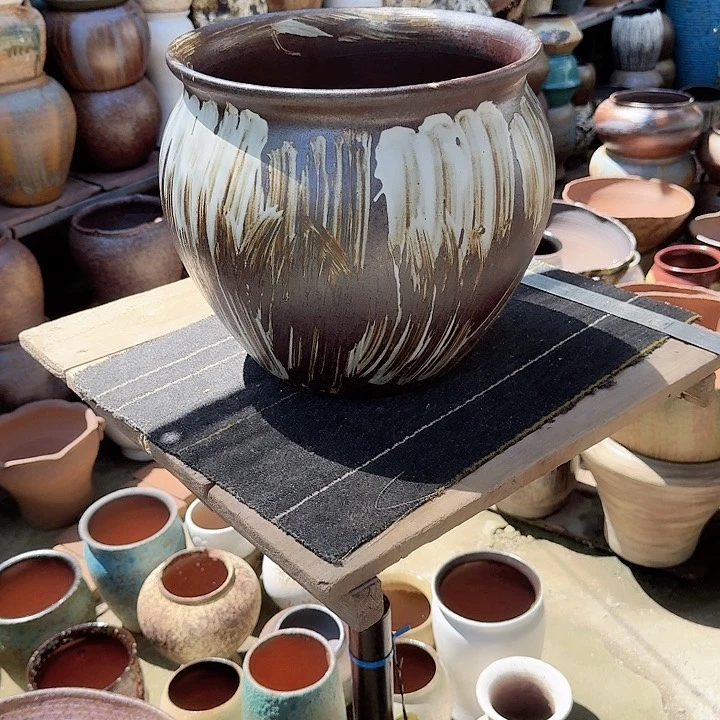 紫砂花盆高度30口径30