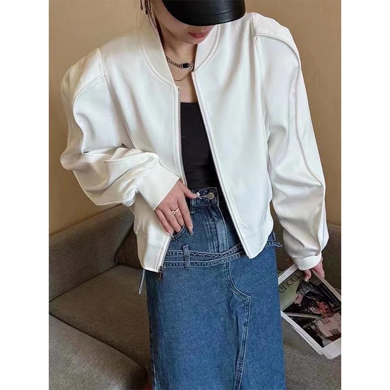 2023春秋新款欧货宽松百搭棒球服外套女短款时尚洋气休闲夹克上衣