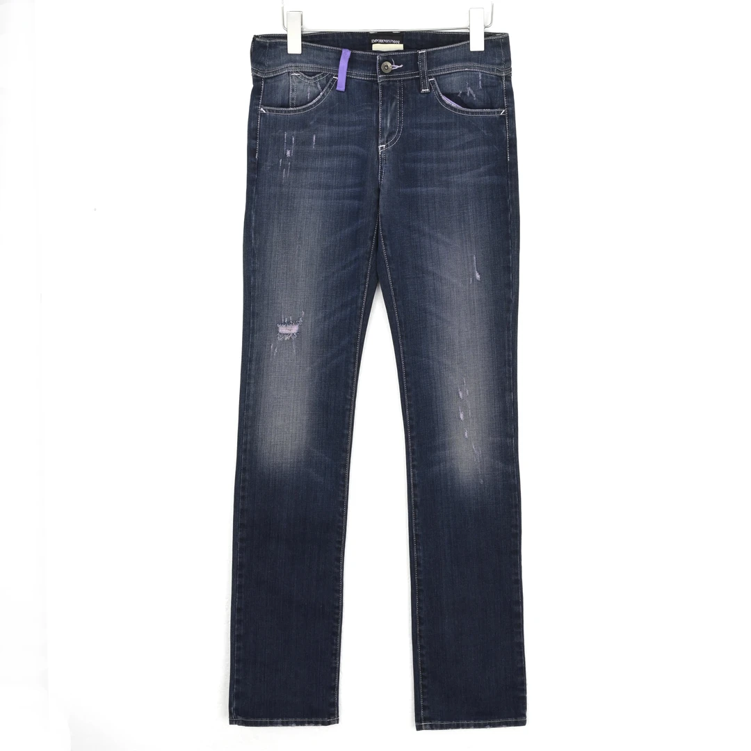 EMPORIO ARMANI安普里奥·阿玛尼 女士常规款宽松水洗牛仔裤G2J21S