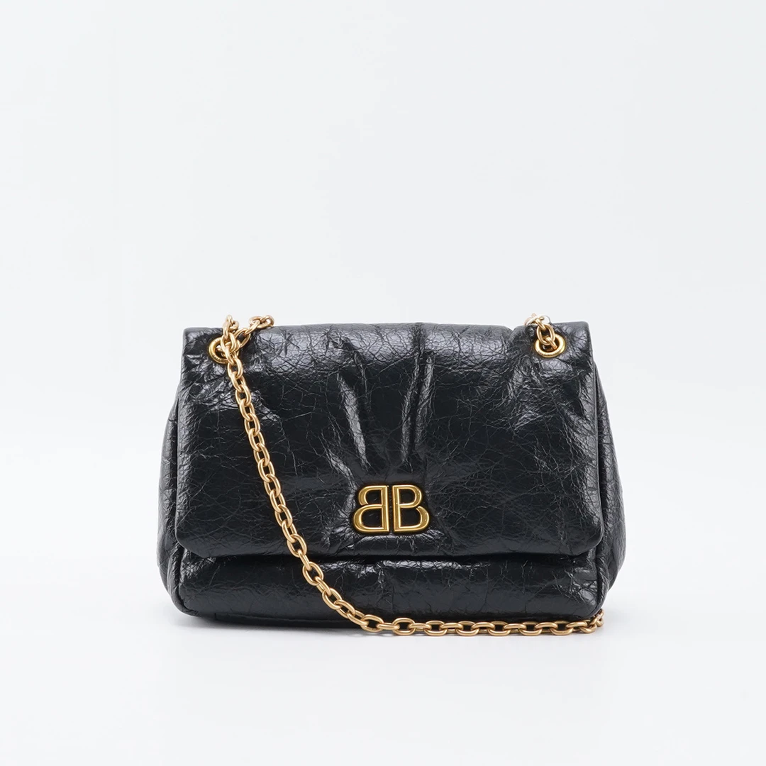 95新 Balenciaga/巴黎世家 【白菜】黑金链条包/BGG900780001