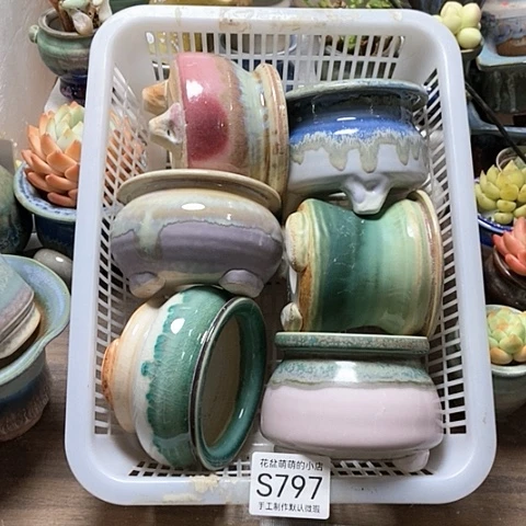 紫砂花盆797微瑕品口径7到8左右
