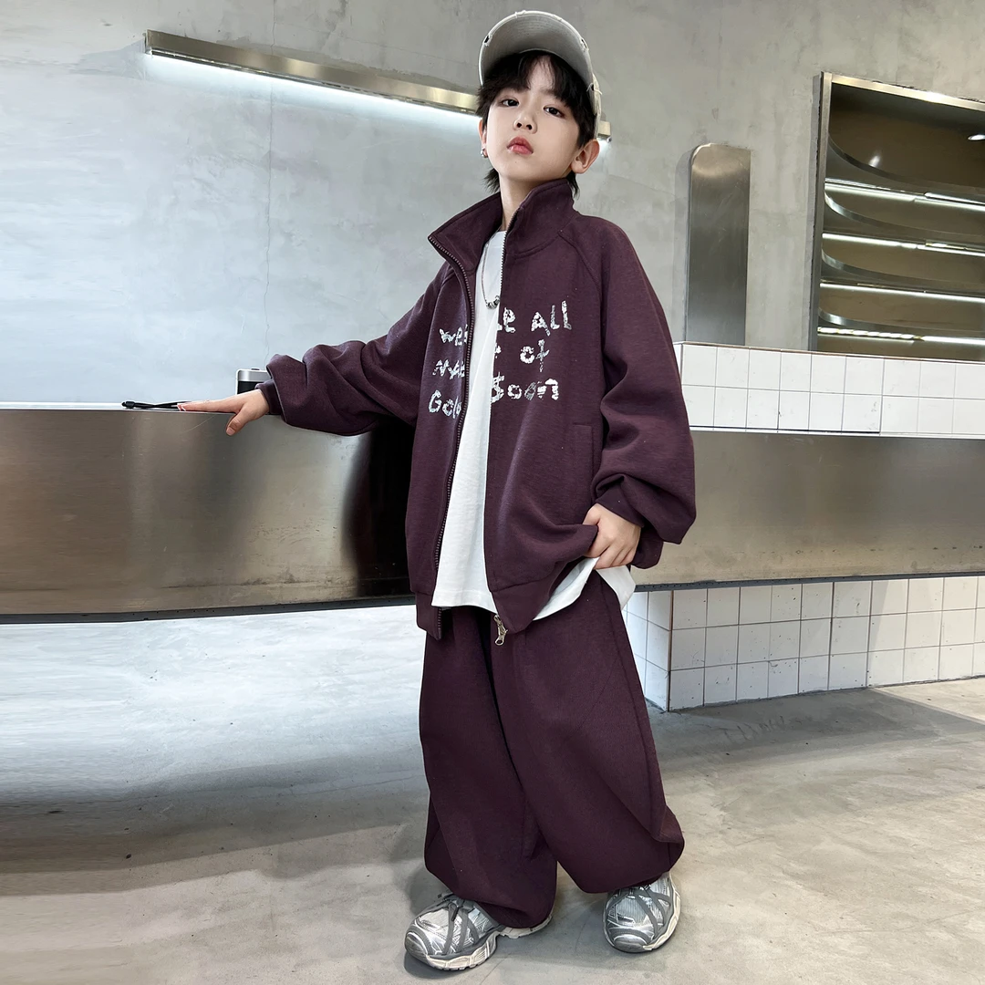 儿童装男童秋装外套套装2025新款中大童春秋款男孩运动帅气秋季潮