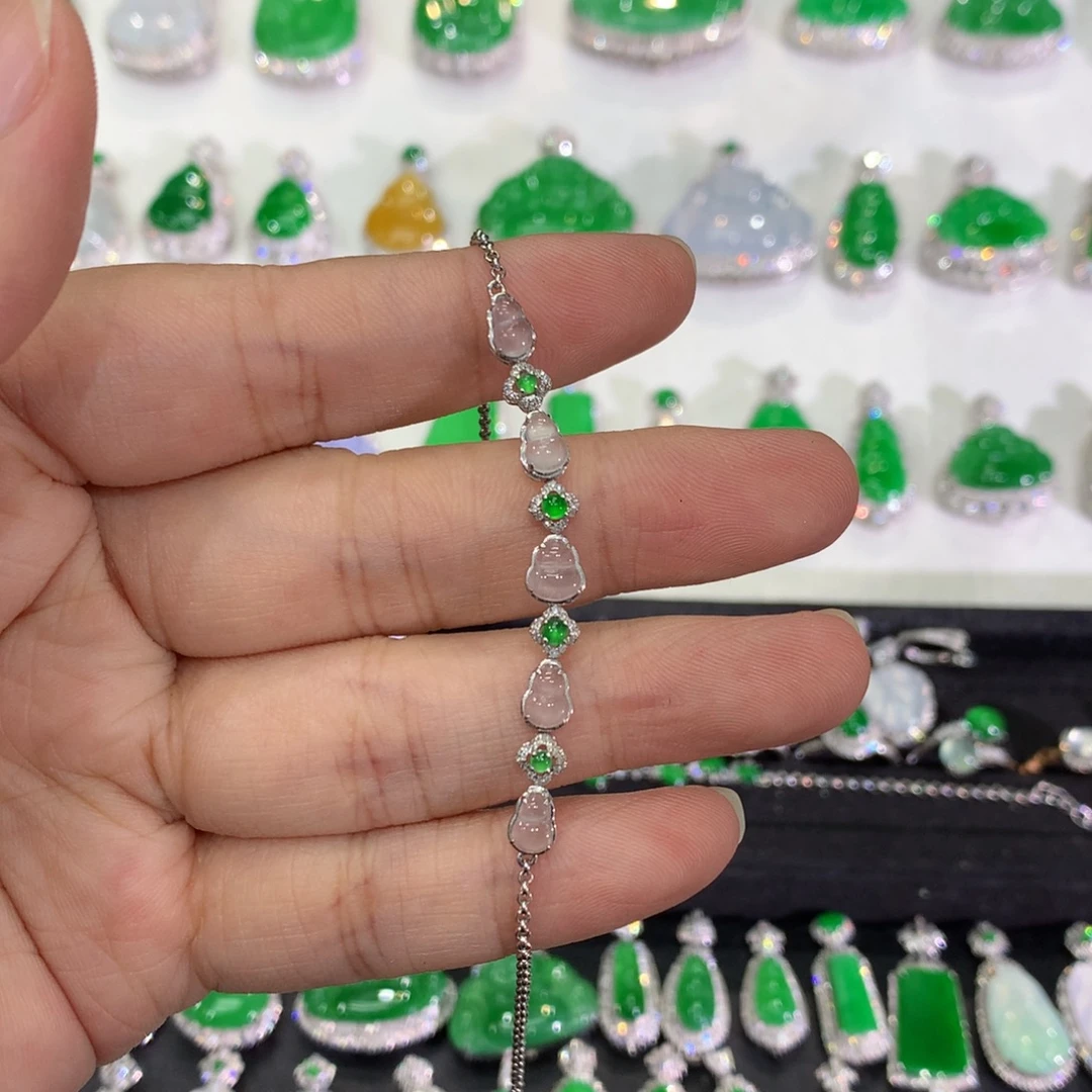 翡翠18K金镶嵌吊坠(不含链)吊坠