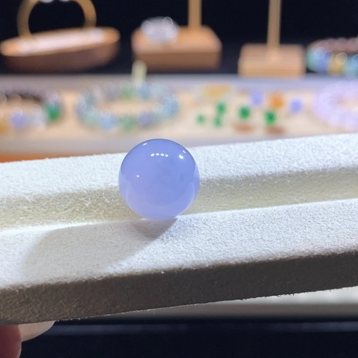 翡翠未镶嵌吊坠(不含链)翡翠梦幻紫色珠卡13m