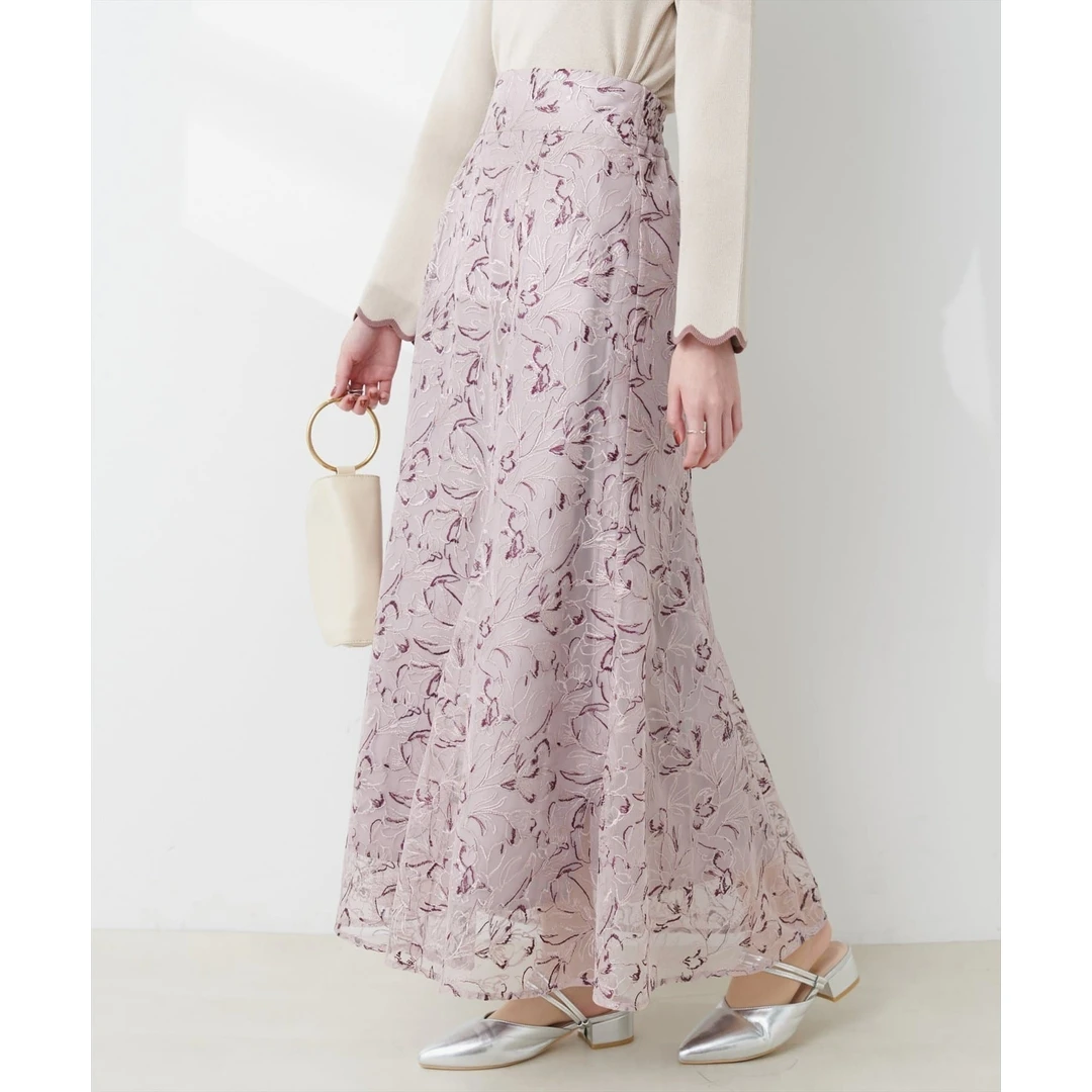 【DD外贸】夏季新款 N 重工薄纱刺绣蕾丝半裙法式气质显瘦半身裙