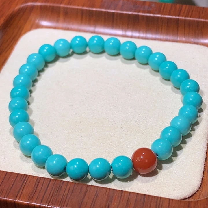 湖北十堰老矿料果冻绿手串6+