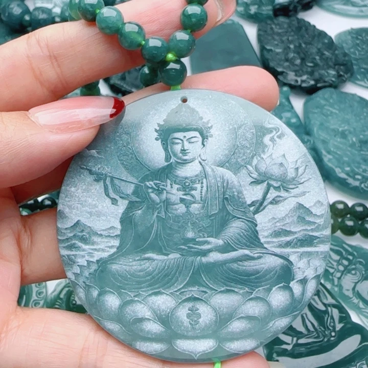 翡翠未镶嵌颈饰多样性发货天然A货翡翠