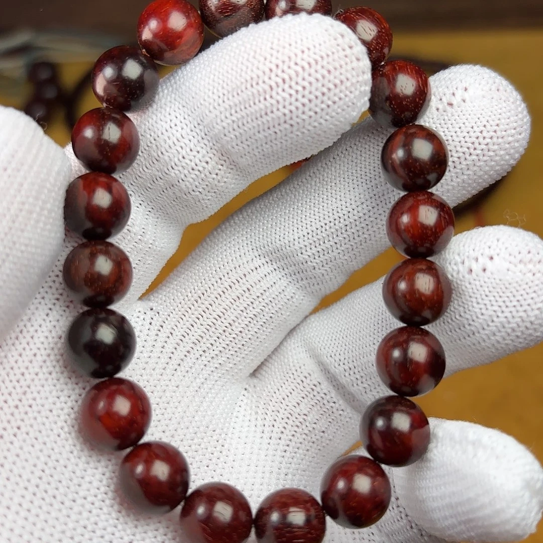 檀香紫檀（小叶紫檀）手串/手链1.0 微瑕 老料 原生态