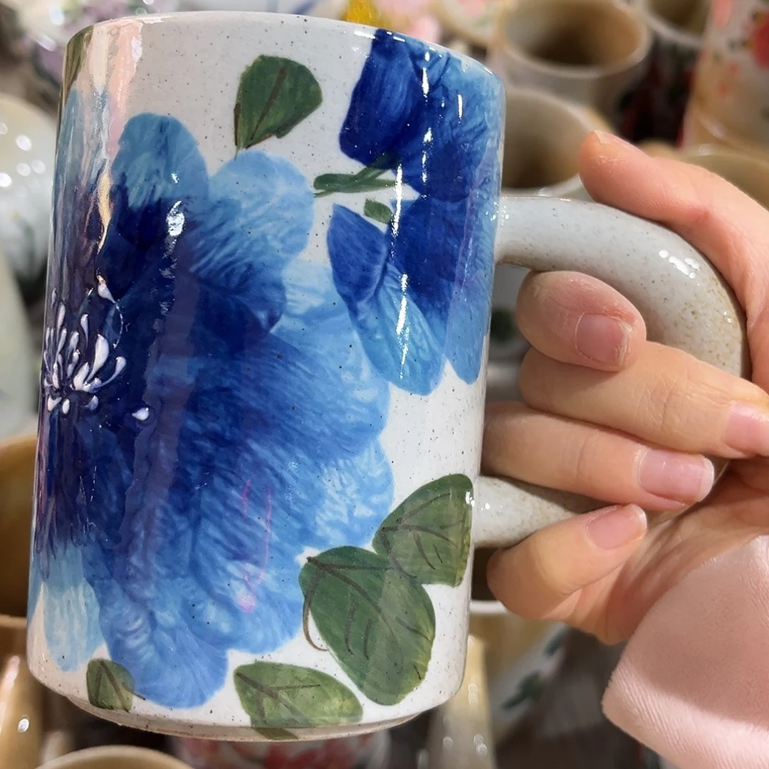 陶泥景德镇手工手绘高温釉下彩