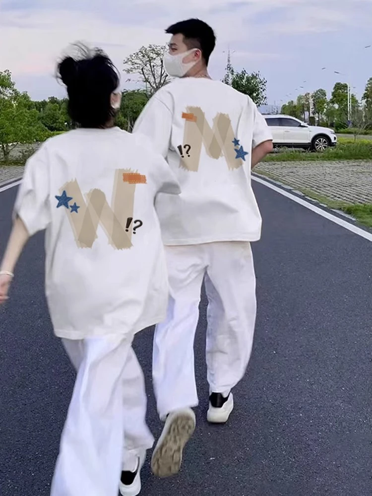 胖mm300斤特大码特别的情侣装T恤夏装2025新款高质量网红超火短袖