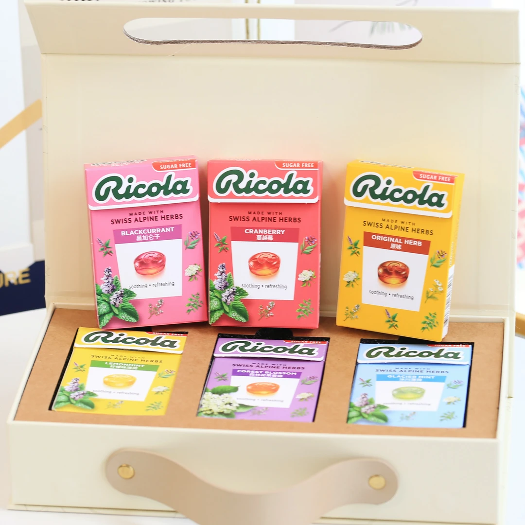 瑞士进口Ricola利口乐润喉糖礼盒教师毕业礼物清润护嗓薄荷糖