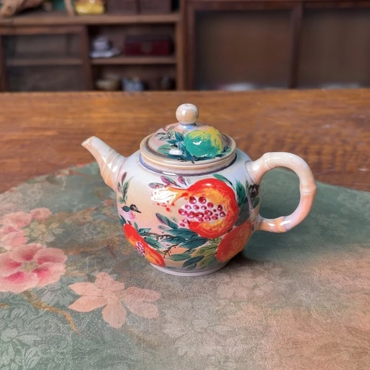 柴烧纯手工手绘陶瓷