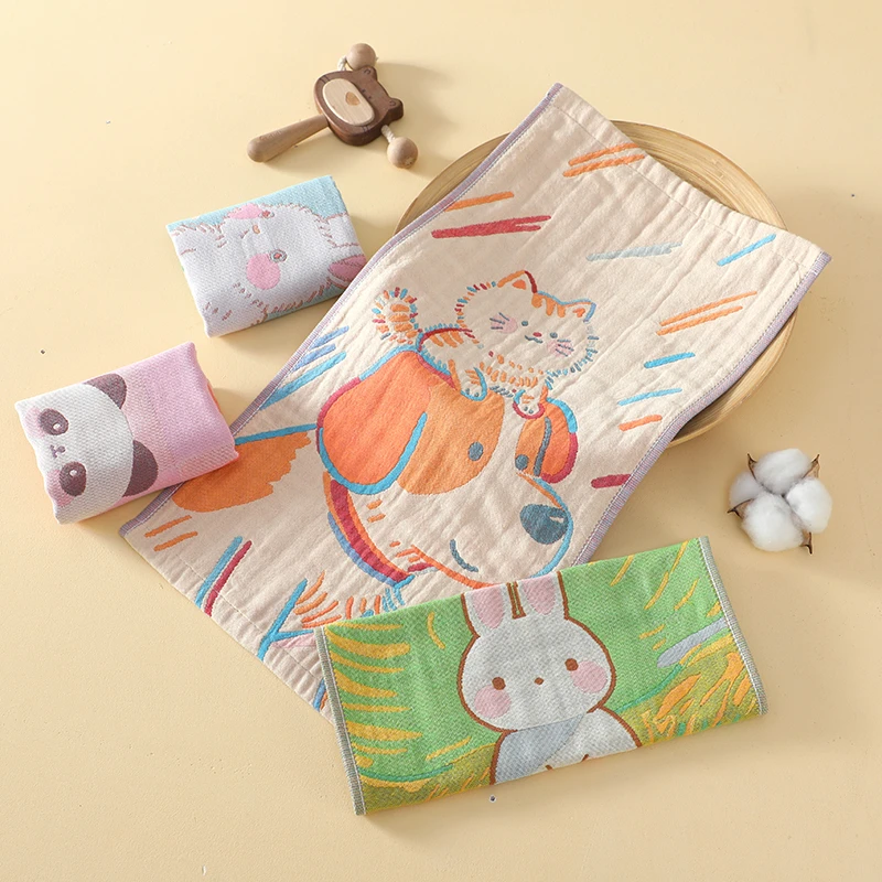 A类纱布童巾纯棉7条装