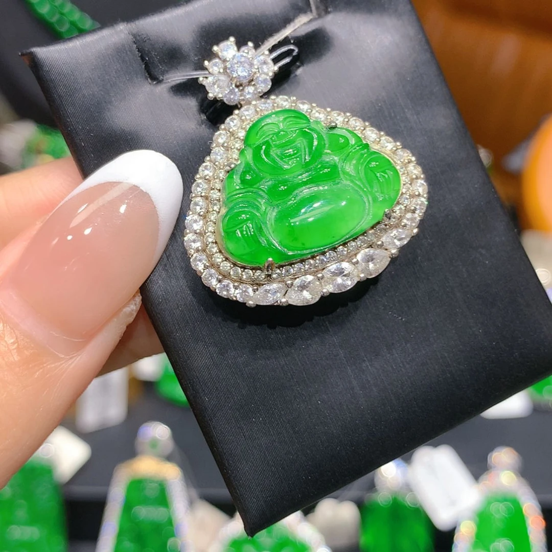 【闪购商品】翡翠银S925镶嵌颈饰4柒姐